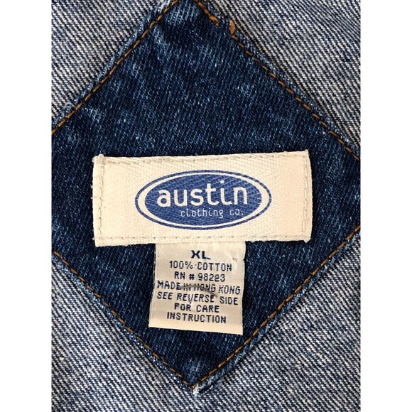 Austin Clothing Co. Blue Denim Jacket Mens XL Button-Up Heavyweight 100% Cotton - Picture 9 of 15